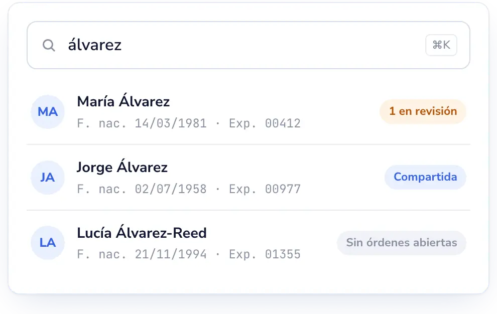 Lab Desk: Un expediente, no una fila en tres archivos.