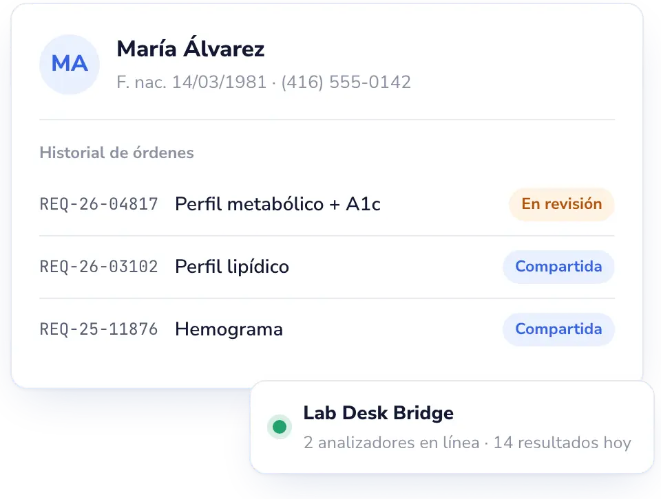 Lab Desk: Cada paciente, cada orden, un solo expediente.