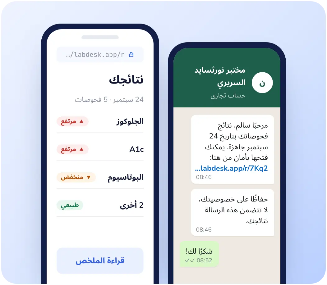 Lab Desk: إشعار ورابط. لا أكثر.