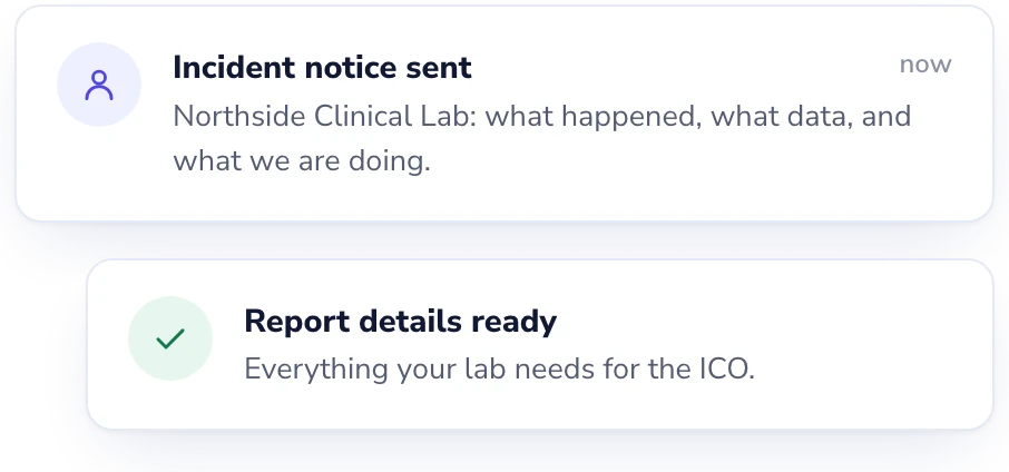 Lab Desk: Breach notice in time for the ICO's 72 hours.