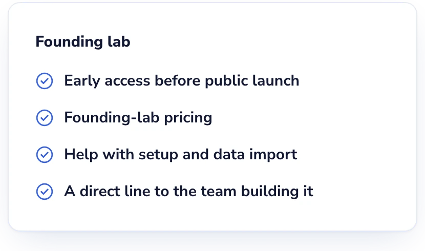 Founding lab benefits