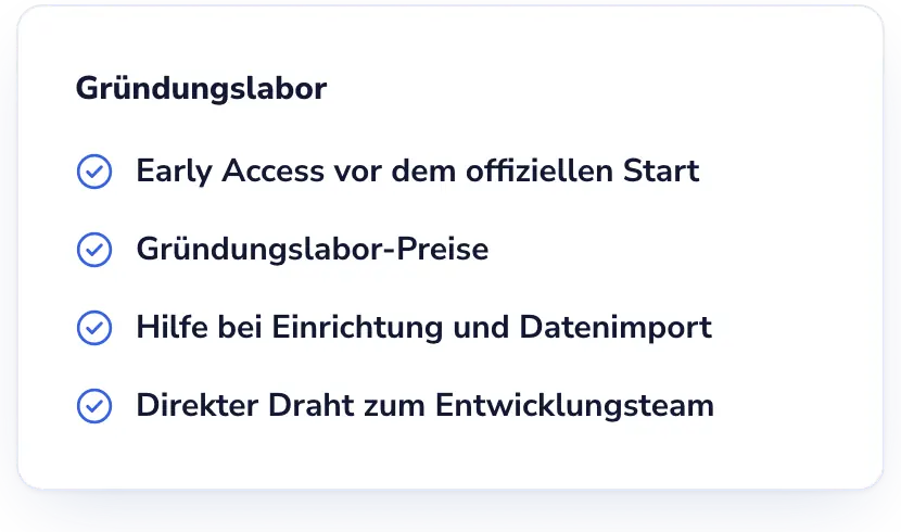 Vorteile für Gründungslabore