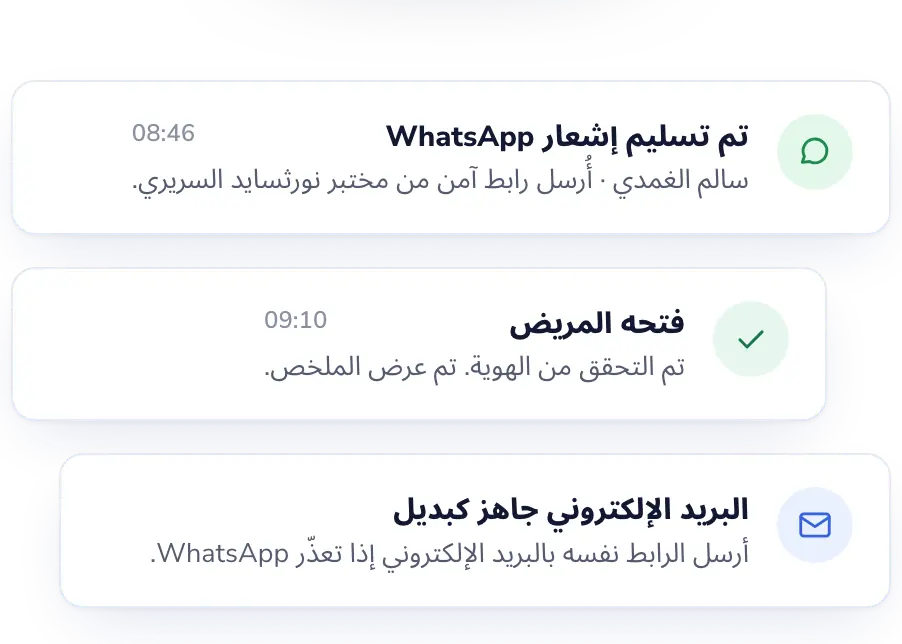 Lab Desk: اعرف أنها وصلت، أو أرسلها بطريقة أخرى.
