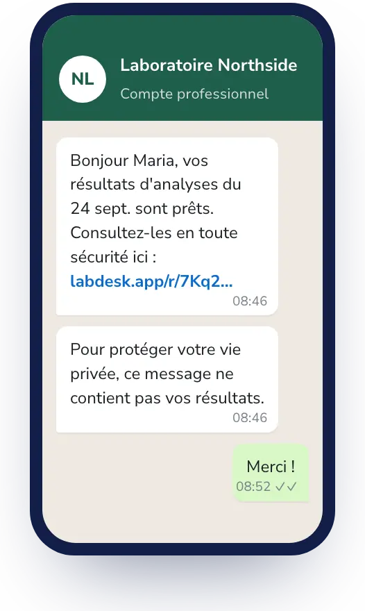 Lab Desk: Les résultats dans leur poche, pas dans le bac de l'imprimante.