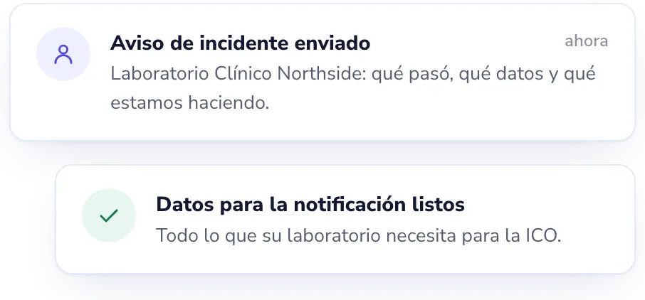 Lab Desk: Aviso de brechas a tiempo para el plazo de 72 horas de la ICO.
